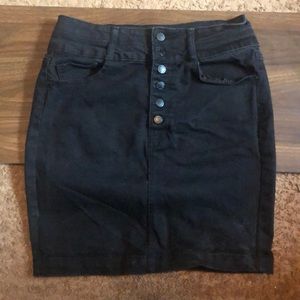 Black Jean Skirt